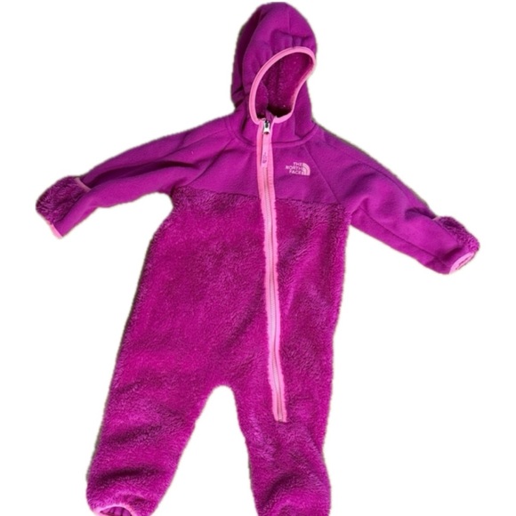 The North Face Other - ❄️ The North Face Fuchsia One Piece Fleece Foot & Hand Cuffs